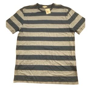 Reiss Men’s T Shirt Blue Gray Stripe New L/XL